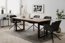 Esstisch >Denver< in Artisan Oak / anthrazit -...