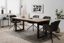 Esstisch >Denver< in Artisan Oak / anthrazit -...
