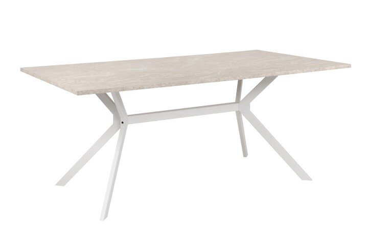 Esstisch >Onex< in Sandstein / weiß - 180x75x90cm (BxHxT)