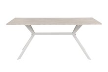 Esstisch >Onex< in Sandstein / weiß - 180x75x90cm (BxHxT)