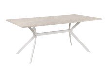 Esstisch >Onex< in Sandstein / weiß -...