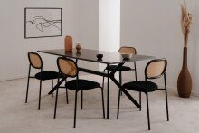 Esstisch >Onex< in Schiefer dunkel / schwarz -...