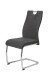 Freischwinger "Alvera" (4er Set) Webstoff Grau, Metallgestell Chrom, Lehne mit Griff