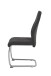 Freischwinger "Alvera" (4er Set) Webstoff Grau, Metallgestell Chrom, Lehne mit Griff
