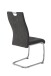 Freischwinger "Alvera" (4er Set) Webstoff Grau, Metallgestell Chrom, Lehne mit Griff