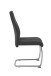 Freischwinger "Alvera" (4er Set) Webstoff Grau, Metallgestell Chrom, Lehne mit Griff