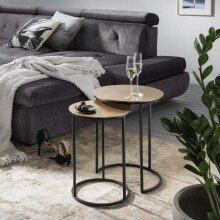 Beistelltisch >1044-41< (2er Set) in Messing...