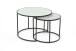 Beistelltisch >2/053-19< in Marmor hell, Metall - 42x65cm (HxD)
