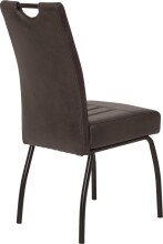 4-Fußstuhl "Bernadette" in Vintage Anthrazit mit Taschenfederkern Polsterung (4er Set)