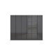 Drehtürenschrank >Modesty< in Glas basalt / grau metallic - 271x210x54 (BxHxT)