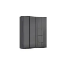 Drehtürenschrank >Monostar< in Glas basalt /...