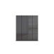 Drehtürenschrank >Monostar< in Glas basalt / grau metallic - 181x210x54 (BxHxT)