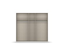 Drehtürenschrank >Modesty< in Glas basalt / grau metallic - 226x210x54 (BxHxT)