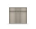 Drehtürenschrank >Monostar< in Glas basalt / grau metallic - 226x210x54 (BxHxT)
