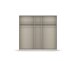 Drehtürenschrank >Modesty< in Glas basalt / grau metallic - 226x210x54 (BxHxT)