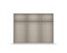 Drehtürenschrank >Monostar< in Glas basalt / grau metallic - 271x210x54 (BxHxT)