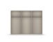 Drehtürenschrank >Modesty< in Glas basalt / grau metallic - 271x210x54 (BxHxT)