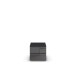 Nachtkommode >Modesty< in Glas basalt / grau metallic - 47x43x42 (BxHxT)