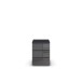 Nachtkommode >Modesty< in Glas basalt / grau metallic - 47x62x42 (BxHxT)