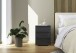 Nachtkommode >Modesty< in Glas basalt / grau metallic - 47x62x42 (BxHxT)