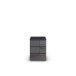 Nachtkommode >Modesty< in Glas basalt / grau metallic - 47x62x42 (BxHxT)