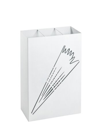Schirmständer >22378< in weiss, Metall - 30x48x16cm (BxHxT)