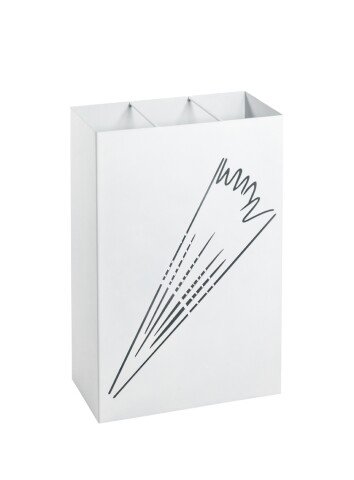 Schirmständer >22378< in weiss, Metall - 30x48x16cm (BxHxT)