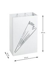 Schirmständer >22378< in weiss, Metall -...