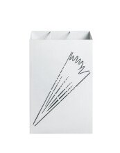 Schirmständer >22378< in weiss, Metall - 30x48x16cm (BxHxT)