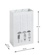 Schirmständer >22381< in weiss, Metall -...