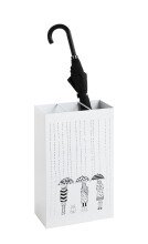 Schirmständer >22381< in weiss, Metall - 30x48x16cm (BxHxT)