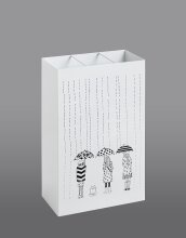 Schirmständer >22381< in weiss, Metall - 30x48x16cm (BxHxT)