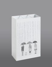 Schirmständer >22381< in weiss, Metall - 30x48x16cm (BxHxT)