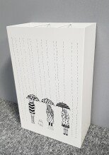 Schirmständer >22381< in weiss, Metall - 30x48x16cm (BxHxT)