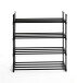 Schuhregal >22571< in schwarz, Kunststoff, Metall - 65x74x30cm (BxHxT)