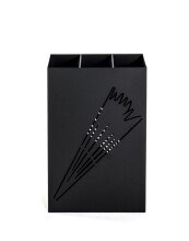 Schirmständer >22578< in schwarz, Metall - 30x48x16cm (BxHxT)