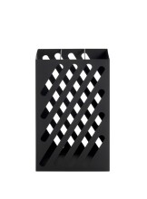 Schirmständer >22579< in schwarz, Metall - 30x48x16cm (BxHxT)