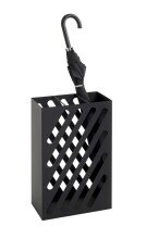 Schirmständer >22579< in schwarz, Metall - 30x48x16cm (BxHxT)