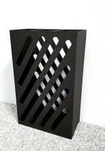 Schirmständer >22579< in schwarz, Metall - 30x48x16cm (BxHxT)
