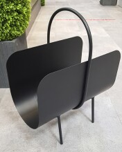 Zeitungsständer >22586< in schwarz, Metall -...