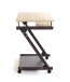 Computertisch >22962< in anthrazit-eiche, MDF, Metall - 60x76x49cm (BxHxT)