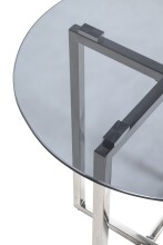 Beistelltisch >23180< in edelstahl-grau - 55x50 (HxD)