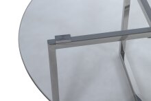 Beistelltisch >23181< in edelstahl-grau - 45x75 (HxD)