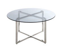 Beistelltisch >23181< in edelstahl-grau - 45x75 (HxD)