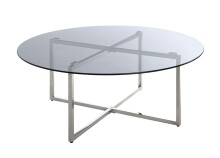 Couchtisch >23182< in edelstahl-grau - 45x100 (HxD)