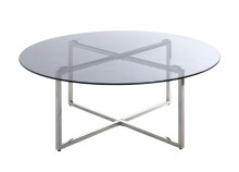 Couchtisch >23182< in edelstahl-grau - 45x100 (HxD)