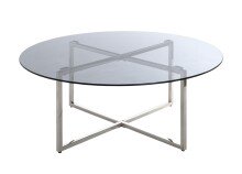 Couchtisch >23182< in edelstahl-grau - 45x100 (HxD)