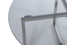 Couchtisch >23182< in edelstahl-grau - 45x100 (HxD)