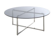 Couchtisch >23182< in edelstahl-grau - 45x100 (HxD)
