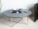 Couchtisch >23182< in edelstahl-grau - 45x100 (HxD)